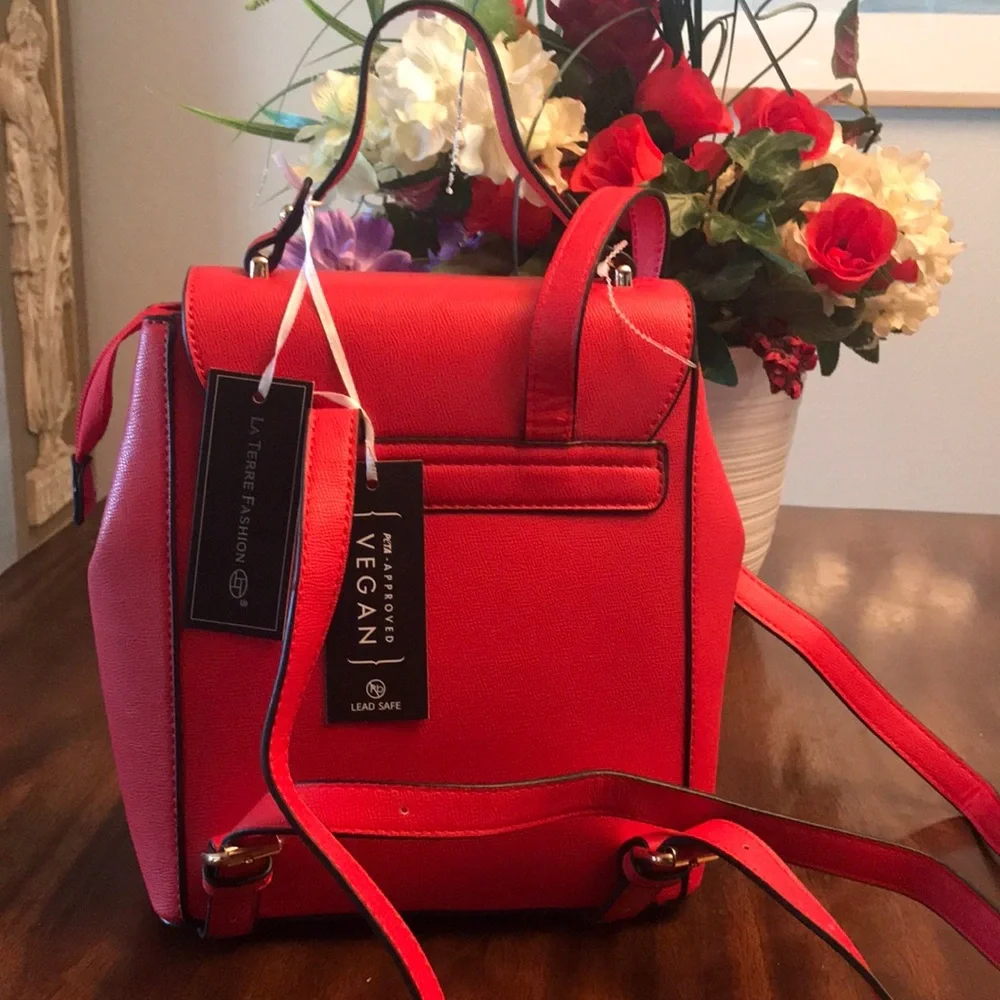 la Tierra fashion red backpack
